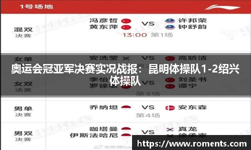 奥运会冠亚军决赛实况战报：昆明体操队1-2绍兴体操队